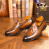 Elegant Genuine Leather Slip-On Oxford Loafers for Men - Formal and Casual Dress Shoes for Office & Career with Pointed Toe Design